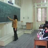 Giờ học của cô trò trường Trung học phổ thông Marie Curie Hà Nội. (Ảnh: Phạm Mai/Vietnam+)