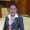 Phó Chủ tịch xã Nam Quang Trần Thị Hương. (Ảnh: Phạm Mai/Vietnam+)