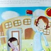 Sách dành cho trẻ em chuẩn bị vào lớp 1 của Nhà xuất bản Dân Trí có in cờ Trung Quốc. (Ảnh: Châu Anh/Báo Tiền Phong)