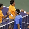 Bộ đôi Federer - Wawrinka đã vượt qua bộ đôi Nadal - Lopez (Nguồn: Reuters).