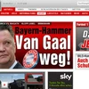 Thông tin Van Gaal bị sa thải trên tờ Bild của Đức (Nguồn: Internet)