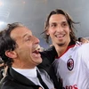 Huấn luyện viên Allegri và Ibrahimovic là những người hùng của Milan (Nguồn: Reuters)