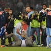 Các cầu thủ Napoli ăn mừng chiến công giành vé dự Champions League lần đầu (Nguồn: Getty)
