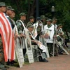 Các cựu binh Hàn Quốc đại diện cho các nạn nhân chất độc Da cam biểu tình tại Washington (Nguồn: UPI)