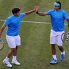 Rafael Nadal phối hợp khá tốt với Marc Lopez (Nguồn: Getty)