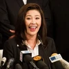 Bà Yingluck trong cuộc họp báo đầu tiên sau khi thắng cử (Nguồn: Getty)