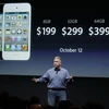 Phil Schiller, phó chủ tịch cấp cao của Apple thuyết trình về iPhone (Nguồn: Reuters)