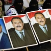 Người biểu tình ủng hộ ông Saleh (Nguồn: Reuters)