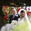 Lily Allen cùng chồng trong ngày cưới (Nguồn: Reuters)
