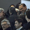 Ông Berlusconi tới xem trận Milan - Juventus 1-1 tại Serie A ngày 25/2 (Nguồn: AFP/Getty Images)
