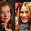 Bà Valerie Trierweiler (trái) và bà Carla Bruni-Sarkozy (Nguồn: Reuters)
