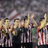 Các cầu thủ Athletic Bilbao ăn mừng chiến công lọt vào tứ kết Europa League (Nguồn: AP)