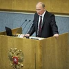 Thủ tướng Nga Vladimir Putin phát biểu trưởng Duma. (Ảnh: AFP/TTXVN)