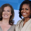 Bà Valerie Trierweiler và bà Michelle Obama (Nguồn: AFP)