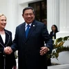 Tổng thống Yudhoyono và Ngoại trưởng Mỹ Hillary Clinton (Nguồn: AFP)