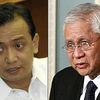 Thượng nghị sĩ Antonio Trillanes và Ngoại trưởng Alberto del Rosario (Nguồn: Inquirer)