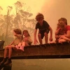 Những đứa trẻ từ 2 đến 11 tuổi đã thoát chết trong trận cháy rừng (Nguồn: AP)