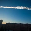 Thiên thạch tạo quầng sáng trên bầu trời Chelyabinsk (Nguồn: AFP)