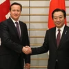 Cựu thủ tướng Nhật Bản Yoshihiko Noda trong một buổi tiếp Thủ tướng Anh David Cameron (Ảnh tư liệu: AFP)