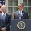 Ông Obama phát biểu tại Nhà Trắng tuyên bố sẽ chờ Quốc hội phê chuẩn việc can thiệp quân sự vào Syria (Nguồn: AFP)