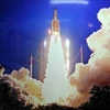 Vụ phóng tên lửa Ariane 5 tại Trạm điều khiển phóng tên lửa, Trung tâm vũ trụ Kourou. (Ảnh: Internet)