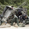 Lực lượng an ninh Thái lan tại hiện trường vụ nổ bom. (Ảnh: Reuters)