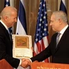 Phó Tổng thống Mỹ Joseph Biden và Thủ tướng Israel Benjamin Netanyahu. (Ảnh: AP)