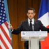 Tổng thống Sarkozy phát biểu tại Đại học Columbia. (Ảnh: Getty Images)