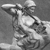 Bản khắc mô tả cảnh người hùng Theseus tiêu diệt Minotaur.