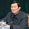 Ông Trương Tấn Sang, Ủy viên Bộ Chính trị, Thường trực Ban Bí thư Trung ương Đảng. (Ảnh: Nhan Sáng/TTXVN)