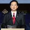 Thủ tướng Nguyễn Tấn Dũng phát biểu về việc Việt Nam đảm nhận chức Chủ tịch ASEAN 2010. (Ảnh: Đức Tám/TTXVN)