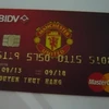 Thẻ ghi nợ quốc tế đồng thương hiệu BIDV Manchester United. (Ảnh: Thúy Hà/Vietnam+).