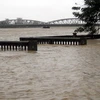Mực nước sông Hương đạt 3,36m, vượt báo động 3 là 0,36m. (Ảnh: Quốc Việt/TTXVN)