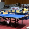 Vũ Thái Ngọc Trình (Hà Nội-trái) thắng Phan Huy Hoàng (Hà Nội) với tỷ số 3-1. (Ảnh: Ngọc Trường/TTXVN)
