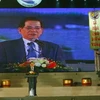 Chủ tịch nước Nguyễn Minh Triết phát biểu tại lễ hội. (Ảnh: Đình Huệ/TTXVN)