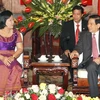 Chủ tịch nước tiếp Viện trưởng Viện Công tố bên cạnh Tòa án tối cao Campuchia. (Ảnh: Doãn Tấn/TTXVN)
