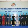 Các Bộ trưởng trong Hội đồng Văn hóa-Xã hội ASEAN. (Ảnh: Thống Nhất/TTXVN) 