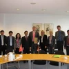 Đoàn Bộ Khoa học và Công nghệ làm việc với Bộ Hợp tác kinh tế và phát triển Đức. (Ảnh: Thanh Hải/Vietnam+)
