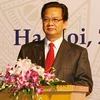 Thủ tướng Nguyễn Tấn Dũng phát biểu khai mạc hội nghị. (Ảnh: Thống Nhất/TTXVN)