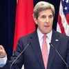 Ngoại trưởng Mỹ John Kerry phát biểu tại Viện Công nghệ Tokyo ngày 15/4/2013. (Ảnh: AFP)