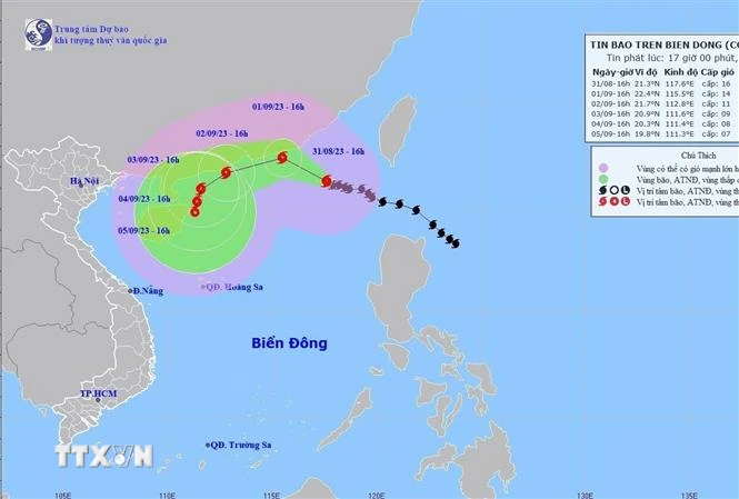 第3號風暴「沙烏拉」距離香港約420公里，最強風力15級。