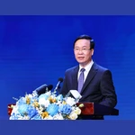 Chủ tịch nước Võ Văn Thưởng phát biểu tại Chương trình Tôn vinh Thầy thuốc Việt Nam và trao giải cuộc thi viết “Sự hy sinh thầm lặng” lần thứ 6. (Ảnh: Thống Nhất/TTXVN)