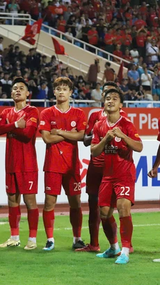 Thể Công-Viettel giành chiến thắng 2-1 trước Hà Nội FC trong trận đấu ở vòng 2 V-League 2024-2025. (Ảnh: Việt Anh/Vietnam+)