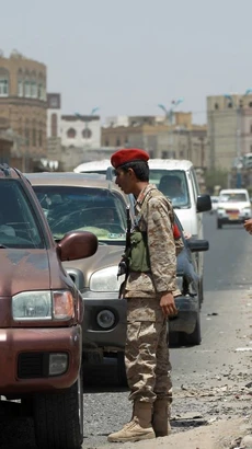 Binh sỹ Yemen tại thủ đô Sanaa. (Ảnh: AFP/TTXVN)
