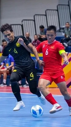 Đội tuyển futsal Việt Nam thắng đậm Brunei.. (Ảnh: VTC News)