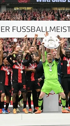 Bayer Leverkusen lần đầu giành chức vô địch Bundesliga. (Nguồn: Getty Images)