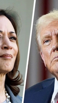 Phó Tổng thống Mỹ Kamala Harris (trái) và cựu Tổng thống Donald Trump. (Ảnh: NBC News/TTXVN)