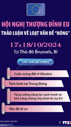 Hội nghị thượng đỉnh EU thảo luận về loạt vấn đề 'nóng'