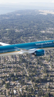 Vietnam Airlines báo lãi lớn nhờ tái cơ cấu và đẩy mạnh bay quốc tế. (Ảnh: PV/Vietnam+)