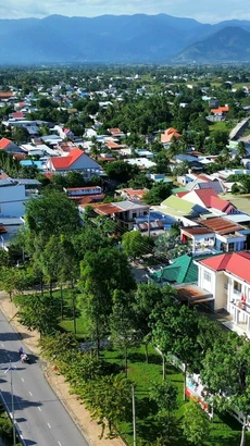 Thị trấn Tân Sơn (Ninh Thuận) phát triển đô thị theo hướng tăng trưởng xanh, thông minh. (Ảnh: Nguyễn Thành/TTXVN)